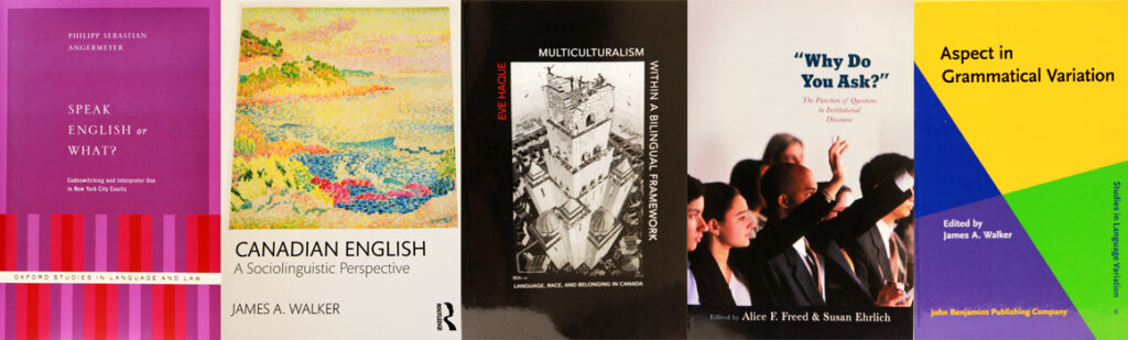 A selection of book cover titles authored by our faculty