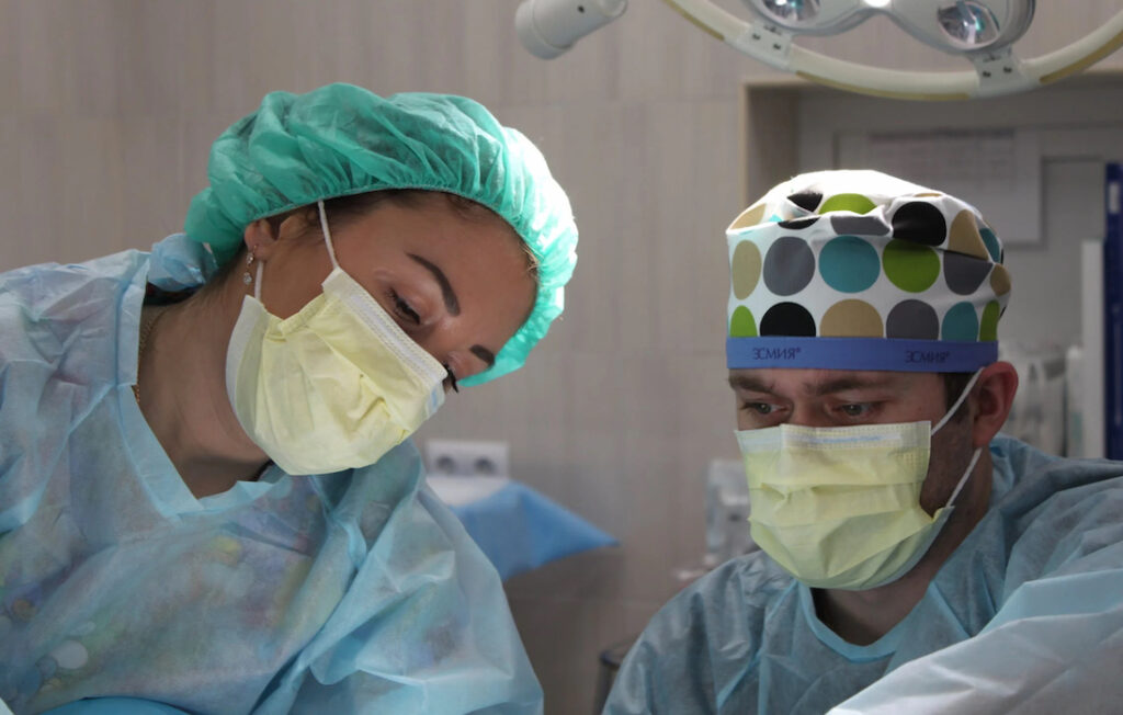nurses in an operating room