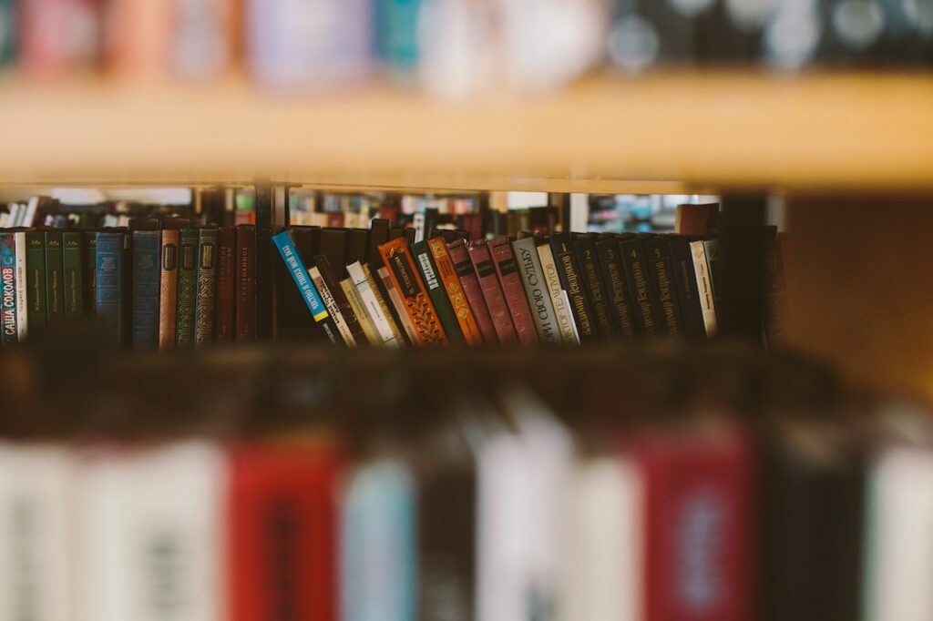 selective-focus-photo-of-books-on-bookshelf
