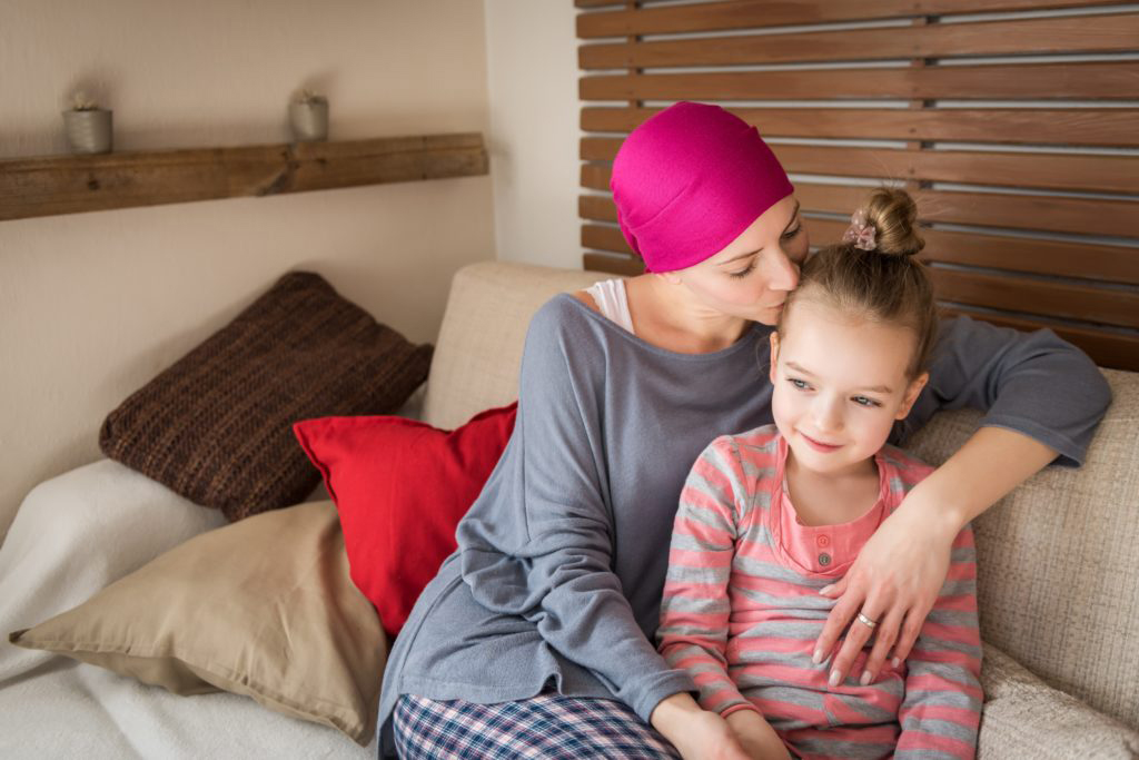 photo of a woman wearing a head scarf sitting with a young girl