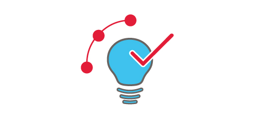 IDP framework diagram light bulb icon