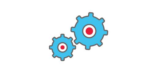 IDP framework diagram gears icon