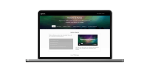 Screen capture of the Aurora web application on a laptop