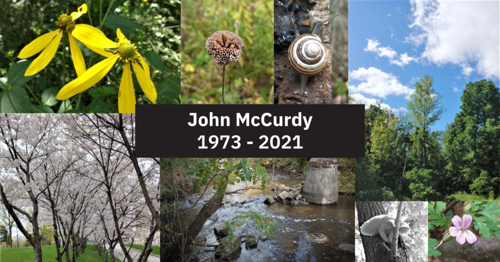 composite image of scenes of nature commemoratiing John McCurdy