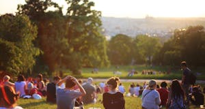 Photo of a group of people enjoying a music concert