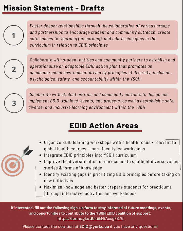 EDID mission statements and action areas