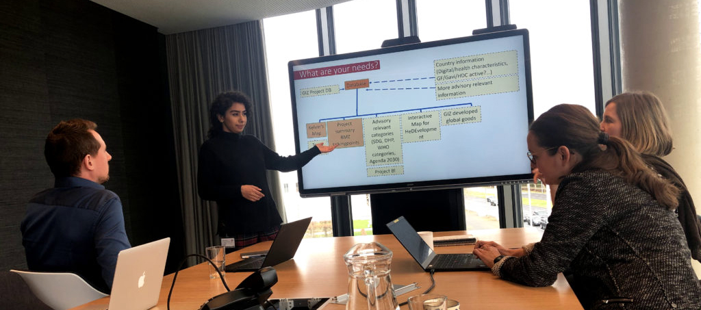 Global Health student giving a presentation