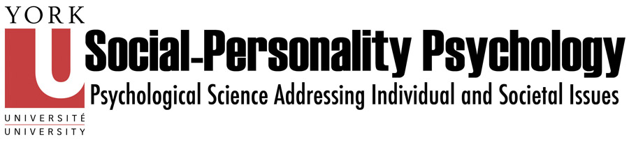 Picture that reads: York University, Social Personality Psychology. Psychological Science Addressing Individual and Societal Issues.