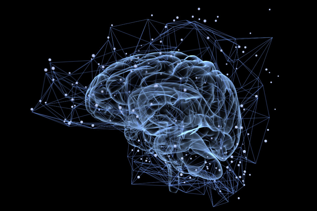 Illustration of a brain and neural networks