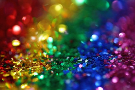 colourful rainbow like particle