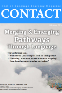 contact: english language learning magazine cover for feb 2014
