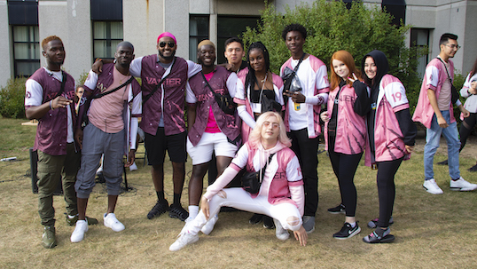 group of students in Vanier College branded clothes