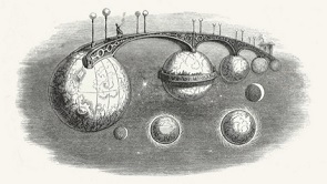 Illustration of bridges between globes.