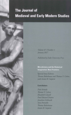 the journal of medieval and early modern studies cover