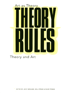 Theory Rules: Art as Theory, Theory book cover