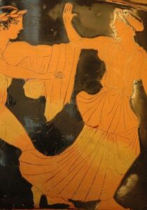 Theseus pursuing a woman