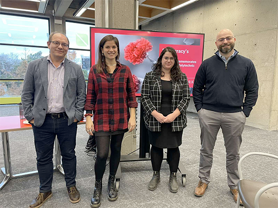 An image of 4 researchers.