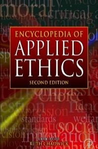 encyclopedia of applied ethics book cover