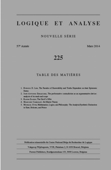 logique et analyse journal cover