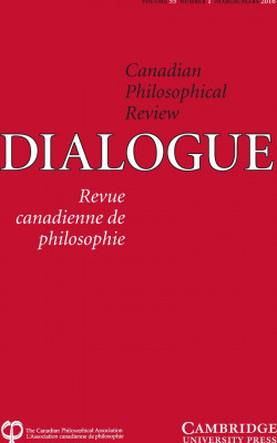 canadian philosophical review journal cover for march 2016