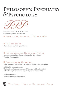 philosophy, psychiatry & psychology journal cover for march 2012