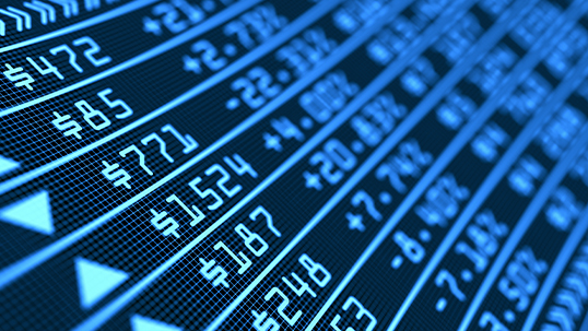 stock prices on didigtal display