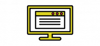 infographic displaying a computer monitor with information on it