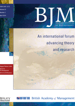 British Journal of Management cover