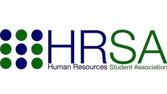 The logo for the human resources student association.