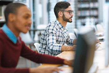 students in computer lab