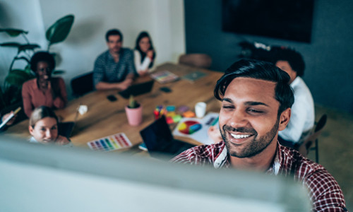 marketing team planning a project