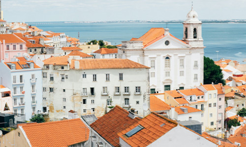 quaint, traditional portuguese coastal town