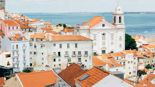 quaint, traditional portuguese coastal town