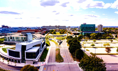 View of campus bulding