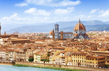 arial view of Florence italy