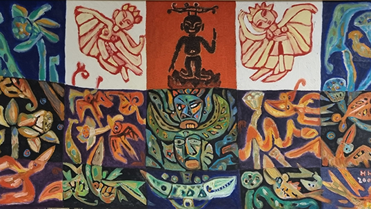 Asian tiles collage