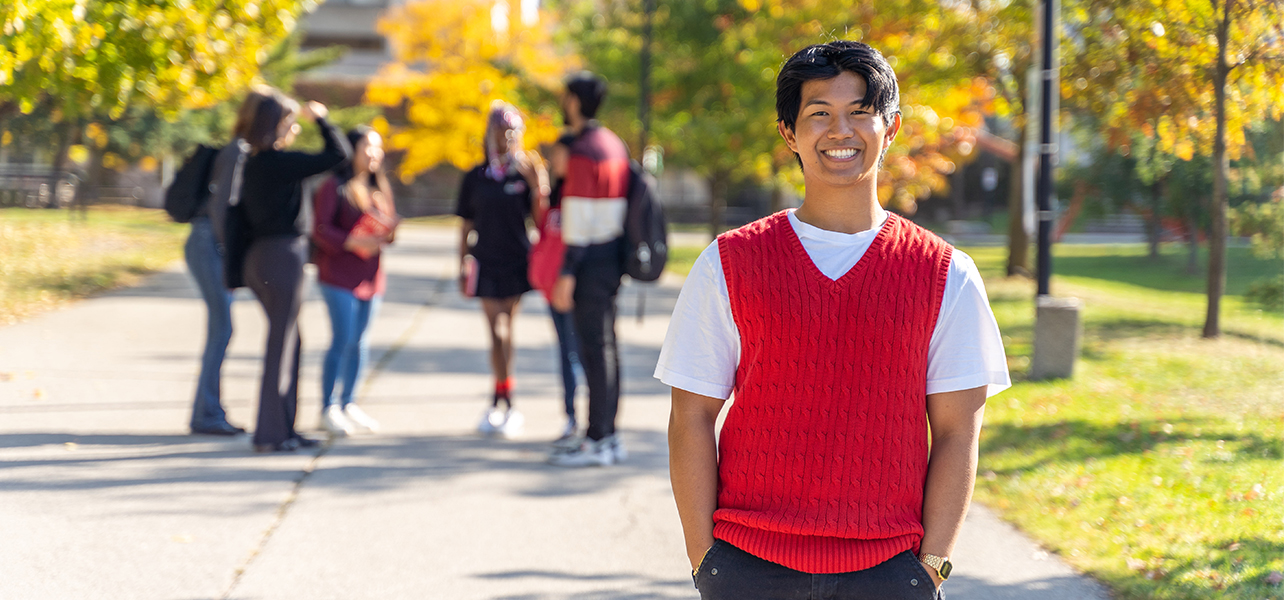 happy students at keele campus