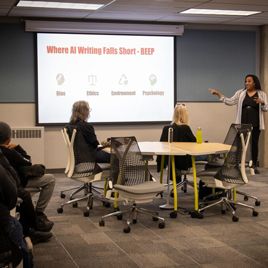Students at a workshop