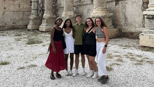 students on greece summer abroad course
