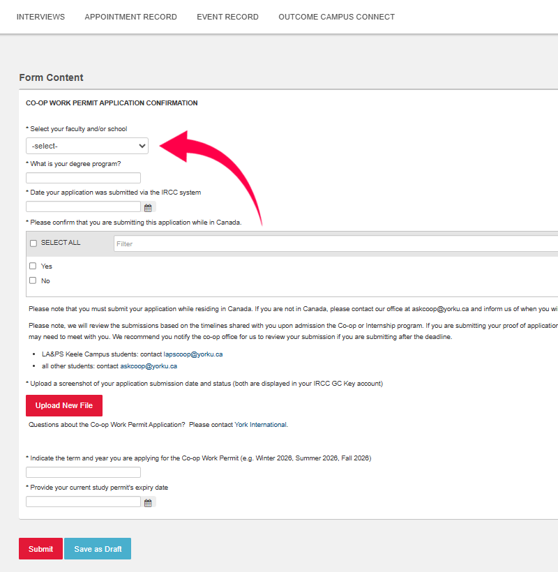 instructional screenshot - complete and submit the form - steps 5 and 6