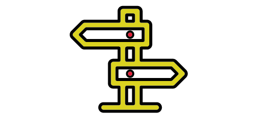 sign post with arrows pointing left and right