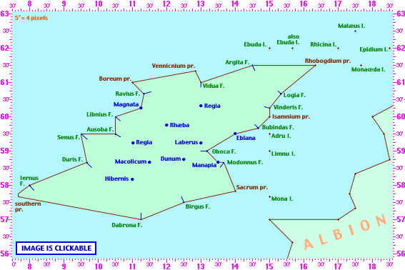 Location of Hibernia Island of Britannia