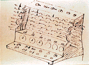 Schickard's Sketch of the Calculator (Virtual Computer History Museum Group)