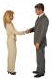 man and woman shaking hands