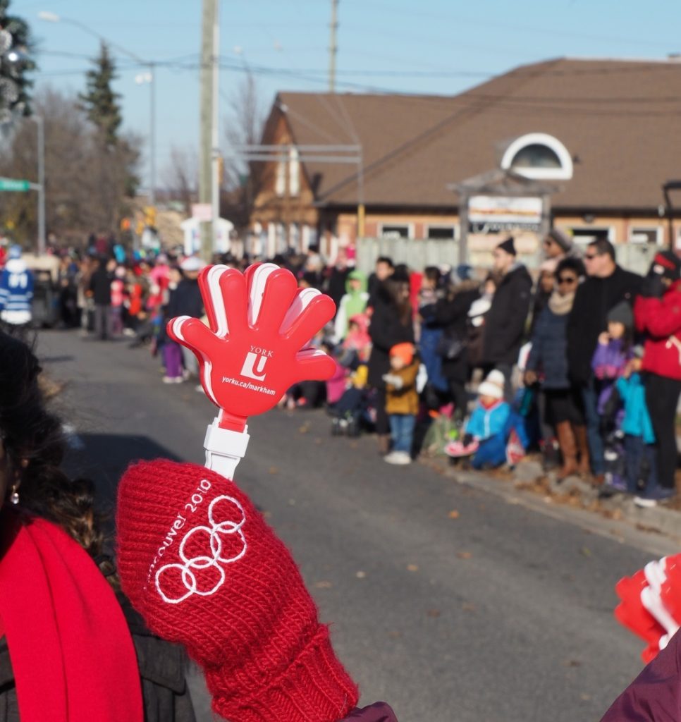 york u clapper at a parade