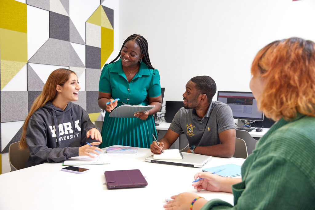 students with academic advisor