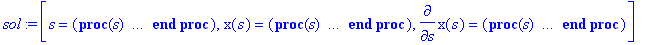 sol := [s = proc (s) option `Copyright (c) 1993 by ...
