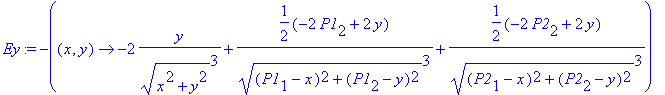Ey := -proc (x, y) options operator, arrow; -2*y/(s...