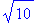 sqrt(10)