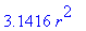 3.1416*r^2
